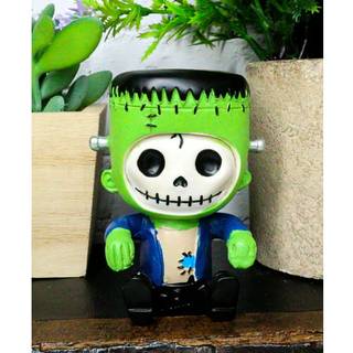 Ebros Frankie The Frankenstein FurryBones Figur Lille 3 tommer Tall Furry Bones Skeleton Monster Decor Statue As Halloween Gothic Fun Zombie Furr