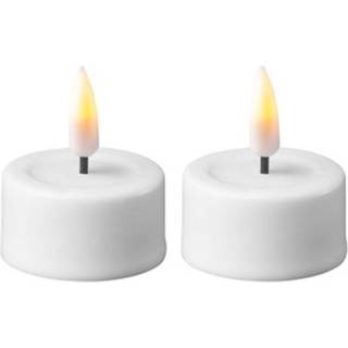 Deluxe Homeart hvide LED Fyrfadslys 2 stk.