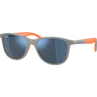Ray - Ban Børn RJ9077S 713355 Solbriller Injiceret Grå Blå Firkantet Normal Spejl
