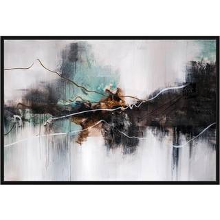 Håndlavet Maleri Med Sort Ramme - Out Of Darkness -  Str: 80 x 120 Cm