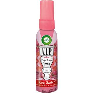 Air Wick V.I.P. Pre-Poop toilet spray op til 100 anvendelser Indeholder essentielle olier Rosy Starlet Duft Rejsest?rrelse 1,85 oz Feriegaver Hvi