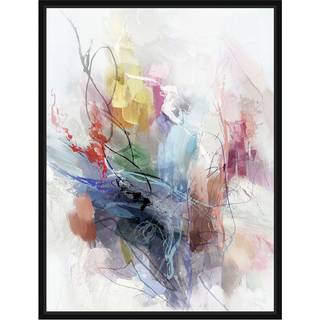 Håndlavet Maleri Med Sort Ramme - Abstract Storm Ii - Mixed Media -  Str: 60 x 80 Cm