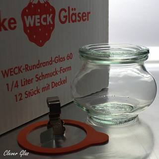Weck sylteglas med låg (740) 290ml Ø10x5,5cm