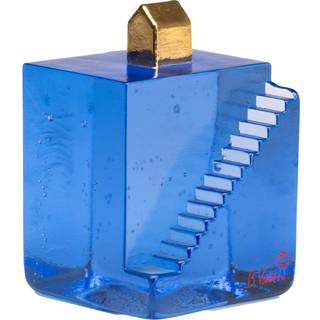 Kosta Boda Fortress Stairs Kunstglas t/guld Bv Ac-23 - Kunstglas Krystalglas Blå - 7520202