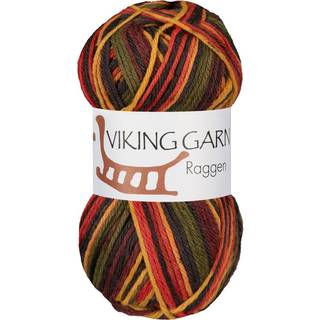 Viking Raggen 737 Multi orange/brun Indhold: 70% superwash uld, 30% nylon Vægt/længde: 150 g = ca. 225 meter Anbefalede pinde: 4.5 mm Strikkefasthed: 10 x 10 cm = 19 m Vask: Kan vaskes i vaskemaskinen 40°C / tørres fladt.