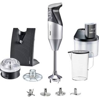 Swissline Superbox Stavblender 200 watt fra Bamix - Sølvgrå farve - Rustfrit stål 18/0/Nylon PA6