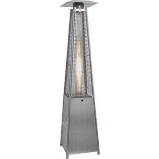 Nordicblue terrassevarmer med slange og regulator, H227 x B49,5 cm,  rustfrit stål