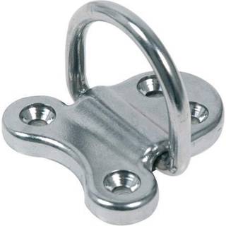 Foldbar padeye, rustfri, 45 x 45 mm, 4 huller