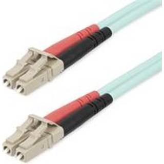 StarTech.com 25m (82ft) LC/UPC to LC/UPC OM4 Multimode Fiber Optic Cable - patch cable - 25 m - aqua - Blå - 25 meter