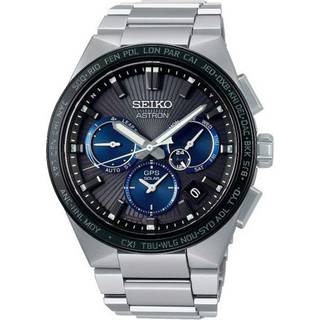 Seiko Astron "Sunray Dark Night" Black Dial Titanium Bracelet Men's Watch SSH119J1