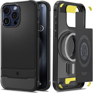 Spigen Rugged Armor MagSafe - matte black - iPhone 15 Pro