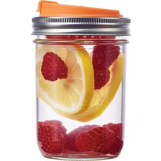 Jarware frugtinfusion l?g til brede mund mason krukker orange