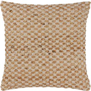 Yard Yard Natural Beige Pecan Brown Wikka Cotton Jute Woven Cushion
