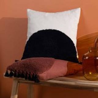 Furn Furn Natural Radian Semi Circle Tufted 100% Cotton Tasselled Cushion