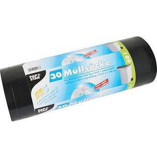 30 stk. Sorte Affaldssække 60L (100x57cm) – Ekstra Stærke & Rivefaste LDPE Poser på Rulle