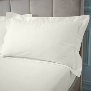 Bianca Bianca Set of 2 Cream 180 Thread Count Cotton Pillowcases