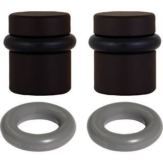 Design House 189332-Orb Cylindrical Door Stop 2-Pack Oil Rubbed Bronze
