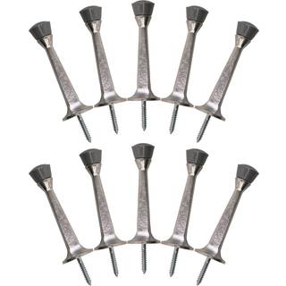 D?rstop v?gbeskytter med gummitip Design House Satin Nickel Solid Steel Cast Door Stoppers 10-Pack 181735