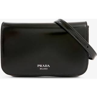 Prada Mini leather crossbody bag - black - One Size