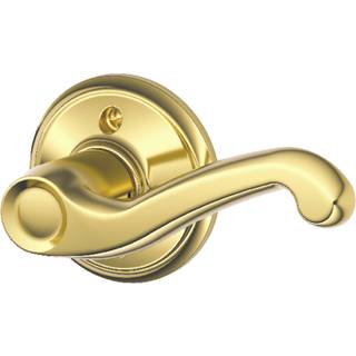 Schlage Flair h?jreh?ndet h?ndtag Ikke-drejende l?s Bright Brass (F170 V Fla 605 RH)