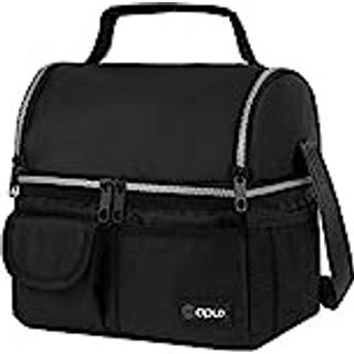 Opux frokostboks til mænd voksen frokostboks køligere isoleret frokostpose kvinder dobbelt rum frokostkasse til arbejde lækage dobbelt dækker fro