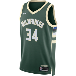 Milwaukee Bucks Icon Edition 2022/23 Nike Dri-FIT NBA Swingman-trøje til mænd - grøn - XL
