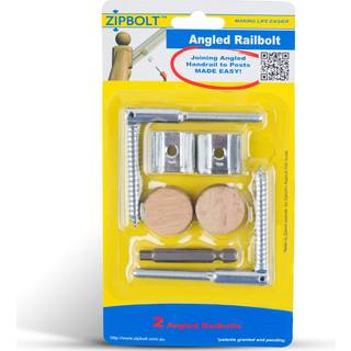 Zipbolt 11.560 Anglet Railbolt - Anglet trappeh?jde til Newel Post Connector til lavere forbindelsesboliger og kommerciel installation nybyggeri