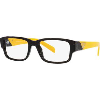 Prada PR 07ZV 19D1O1 55 Briller Mænd Black - Black Yellow Marble - 55mm
