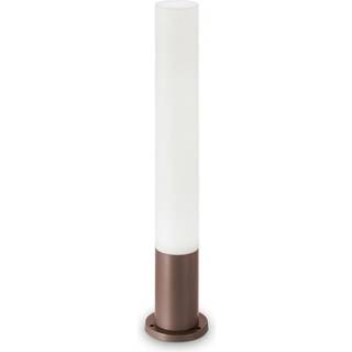 Ideal Lux vejlampe Edo round, kaffebrun, GX53