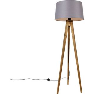 Rustik tripod vintage træ med linieskærm mørkegrå 45 cm - Tripod Classic