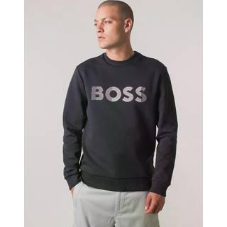 BOSS Green Herren Sweatshirt blau Logo und Motiv