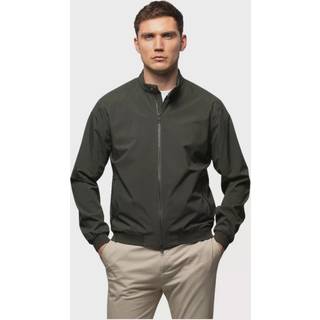 Scandinavian Edition Plain Waterproof Jacket Dark Olive