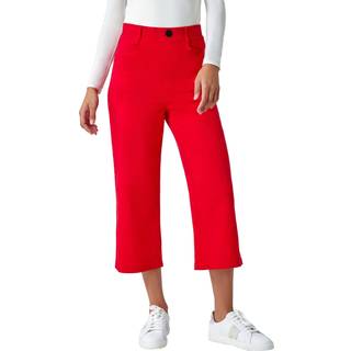 Roman Roman Red Cropped Stretch Culottes