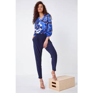 Roman Roman Blue Jersey Stretch Harem Trousers