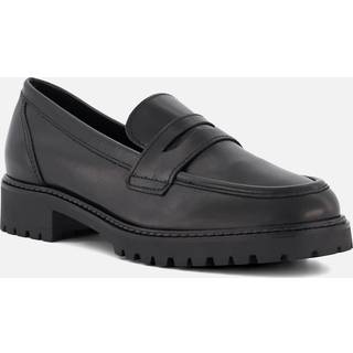 Dune London Dune London Black Regular Fit Gild Cleated Penny Leather Loafers