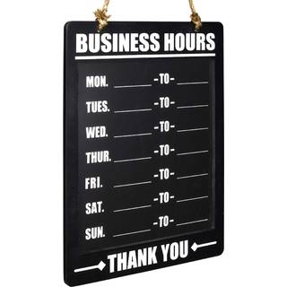 Excello Global Products Business Times Hanging Chalkboard Black Decorative Sleasable Chalk Board