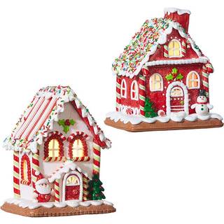 Raz Imports Kringle Candy Co. 7.25 """" Gingerbread Outed House Sortment p? 2