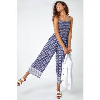Roman Border Print Culotte Jumpsuit40