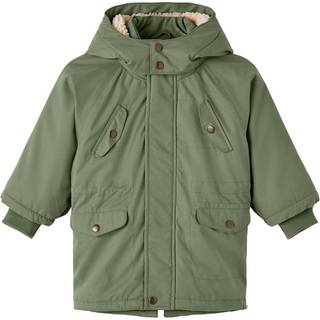Lil Atelier Oil Green Vinterjakke
