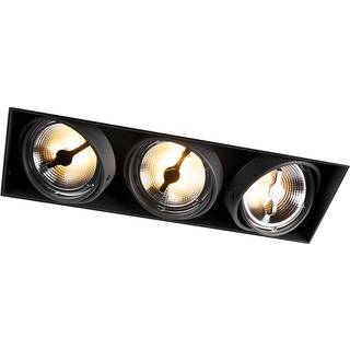 Nedfældet spotlight sort AR111 trimless 3-lys - Oneon