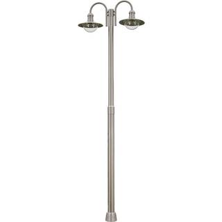Lindby lygtepæl Damion, 200 cm, 2 lyskilder, E27, IP44