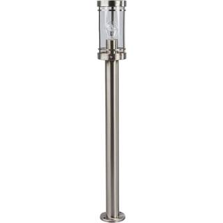 Lindby Djori vejlampe, 80 cm, aluminiumsfarvet, rustfrit stål, E27