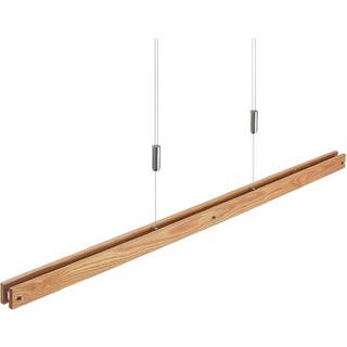 Lindby Alimara LED-hængelampe i træ, træ, længde 138 cm