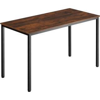 Skrivebord Vanport 120x60x75,5cm - Industrielt mørkt træ, rustikt