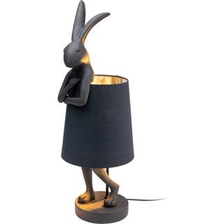 KARE Designer bordlampe Animal Rabbit, Sort, Stue/spisestue, Plast, Design