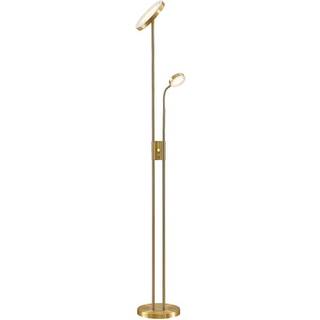 Lindby LED-gulvlampe Seppa, rund, messing, metal, 180 cm