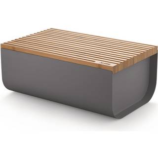 Alessi Mattina brødkasse 34 cm Mørkegrå/Bambus