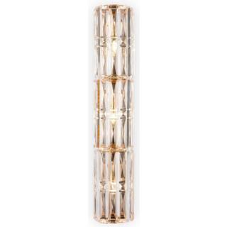 Maytoni Facet væglampe, højde 75,2 cm, guldfarvet, glas