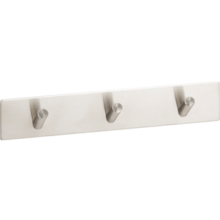 Home-it selvklæbende knagerække med 3 kroge 20 x 4 cm børstet krom