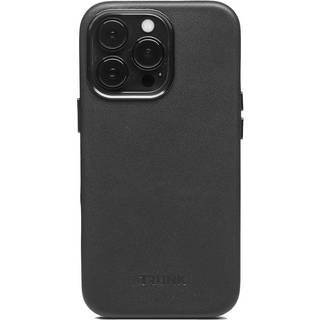 iPhone 13 Pro Max Trunk Ægte Læder Bagside Cover - Sort